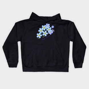 Forget-Me-Not Flower Botanical Kids Hoodie